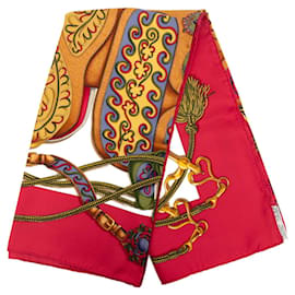 Sciarpa in seta Hermès Festival des Amazones 90 Rossa