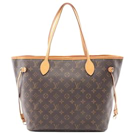 Borsa Tote Louis Vuitton Monogram Neverfull MM marrone