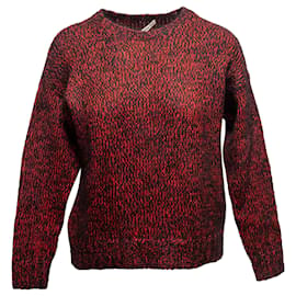 Roter und schwarzer Miu Miu Strickpullover aus Virgin Wool & Mohair Melange Größe IT 36