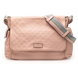 Borsa cambio Gucci Guccissima Web Flap rosa