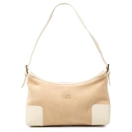 Borsa a tracolla in scamosciato marrone LOEWE Anagram