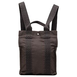 Zaino Herline PM in tela grigio Hermès