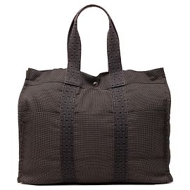 Borsa Tote Hermès Herline GM in tela marrone