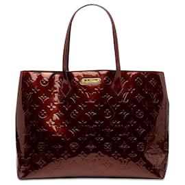 Borsa Tote Louis Vuitton Monogram Vernis Wilshire MM rossa