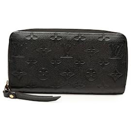 Langer Zippy Geldbeutel aus Monogram Empreinte Leder schwarz Louis Vuitton