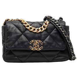 Blue Chanel Medium Lambskin 19 Flap Satchel