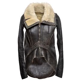 Giacca in shearling Rick Owens Nera & Beige Taglia IT 42