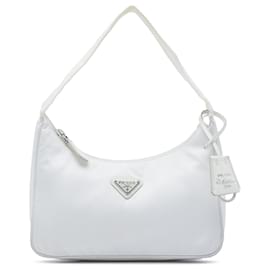 Borsa a tracolla bianca Prada Mini Tessuto Re Edition 2000
