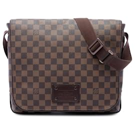 Borsa a tracolla Louis Vuitton Damier Ebene Brooklyn MM Marrone