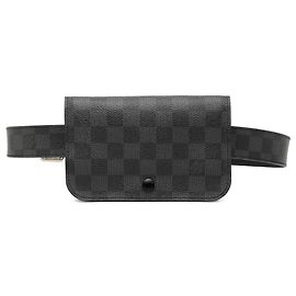 Black Louis Vuitton Damier Graphite Pochette Homme Ceinture Belt Bag