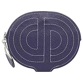 Portafoglio In The Loop in chevre Mysore blu Hermès