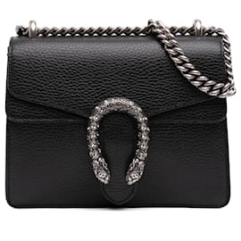 Borsa a tracolla Dionysus piccola in pelle di vitello nera Gucci