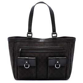 Brown Gucci GG Denim Abbey D Ring Pocket Tote