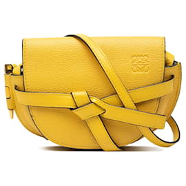 Gelbe LOEWE Mini Gate Leder Umhängetasche - Loewe