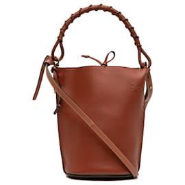 Borsa Bucket e borsa Satchel Anagram Gate in pelle di vitello marrone LOEWE - Loewe