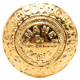 Runde Brosche 31 Rue Cambon vergoldet Gold Chanel