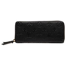 Lange Geldbörse Louis Vuitton Monogram Empreinte Clemence schwarz