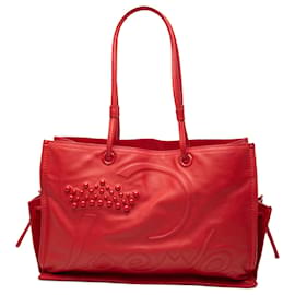 Tote LOEWE Red Studded Leather Crown