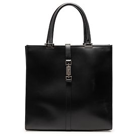 Borsa Tote Jackie in pelle nera Gucci