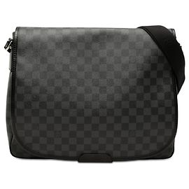 Borsa a tracolla Louis Vuitton Damier Graphite Daniel GM nera
