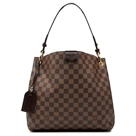 Borsa a tracolla Louis Vuitton Damier Ebene Graceful PM marrone
