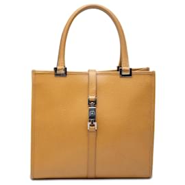 Brown Gucci Calfskin Jackie Handbag
