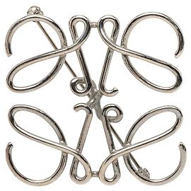 Spilla Anagramma LOEWE in argento placcato palladio