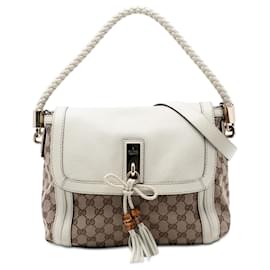 Borsa Bella Flap in tela GG Gucci beige