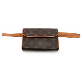 Bolso cinturón Louis Vuitton Monogram Pochette Florentine Marrón