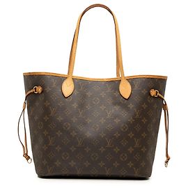 Borsa Tote Louis Vuitton Monogram Neverfull MM marrone