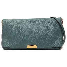 Borsa a tracolla Mildenhall Burberry in pelle di vitello grana media blu