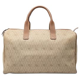 Borsa Boston Dior in tela rivestita a nido d'ape beige
