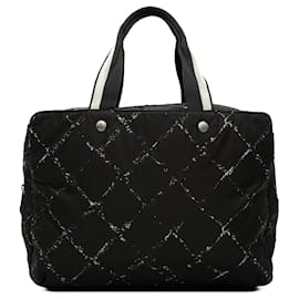 Borsa in nylon Chanel Old Travel Line nera