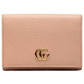 Brown Gucci GG Marmont Calfskin Card Case