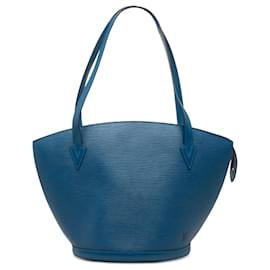 Borsa a tracolla Louis Vuitton Epi Saint Jacques GM Long Strap blu