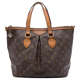Sac Satchel Louis Vuitton Monogram Palermo PM Marron