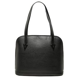 Borsa a tracolla Louis Vuitton Epi Lussac Nera