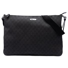Borsa a tracolla Gucci GG in denim nero