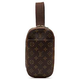Borsa a tracolla Louis Vuitton Monogram Pochette Gange marrone