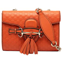 Borsa a tracolla Gucci Mini Microguccissima Emily Arancione