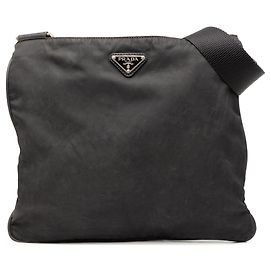 Bolso bandolera Prada Tessuto negro con cremallera
