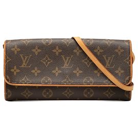 Borsa a tracolla Louis Vuitton Monogram Pochette Twin GM marrone