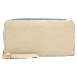 Louis Vuitton Zippy Long Wallet Monogram Empreinte Beige