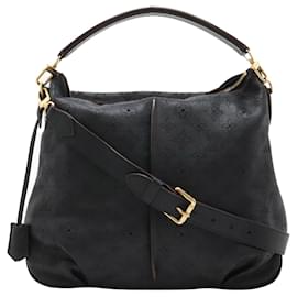 Borsa Satchel Louis Vuitton Monogram Mahina Selene MM Nera