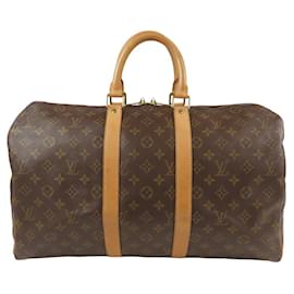 Borsa da viaggio Louis Vuitton Monogram Keepall 45 Marrone