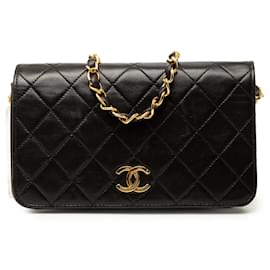 Borsa a tracolla Chanel Mini CC Quilted Lambskin Full Flap Nera