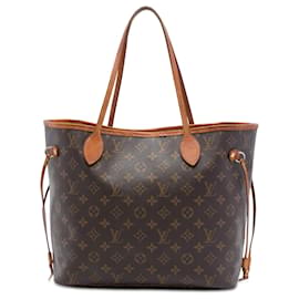 Borsa Tote Louis Vuitton Monogram Neverfull MM Marrone