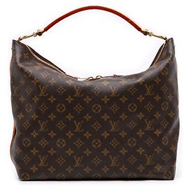 Borsa Hobo Louis Vuitton Monogram Sully MM Marrone