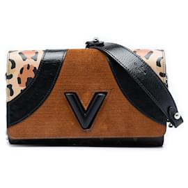 Borsa a tracolla Twist Wallet on Chain Louis Vuitton Monogram Wild at Heart Marrone