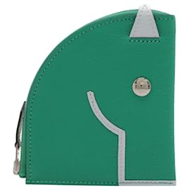 Portamonete Hermès Paddock in Chevre Verde
